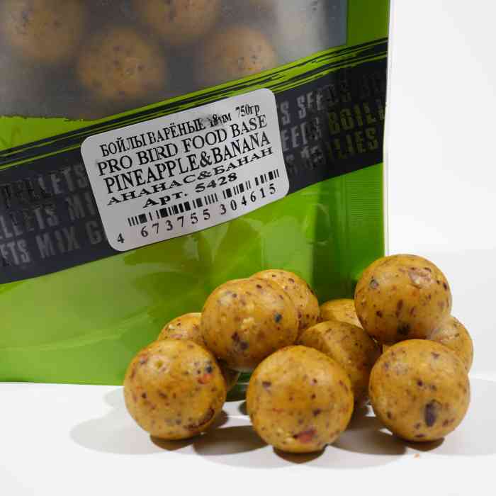 Бойлы варёные ананас/банан PRO BIRD FOOD д18 мм