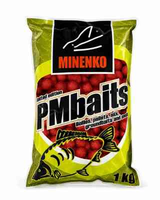 Бойлы варёные MINENKO STRAWBERRY (КЛУБНИКА) 14мм (1кг)