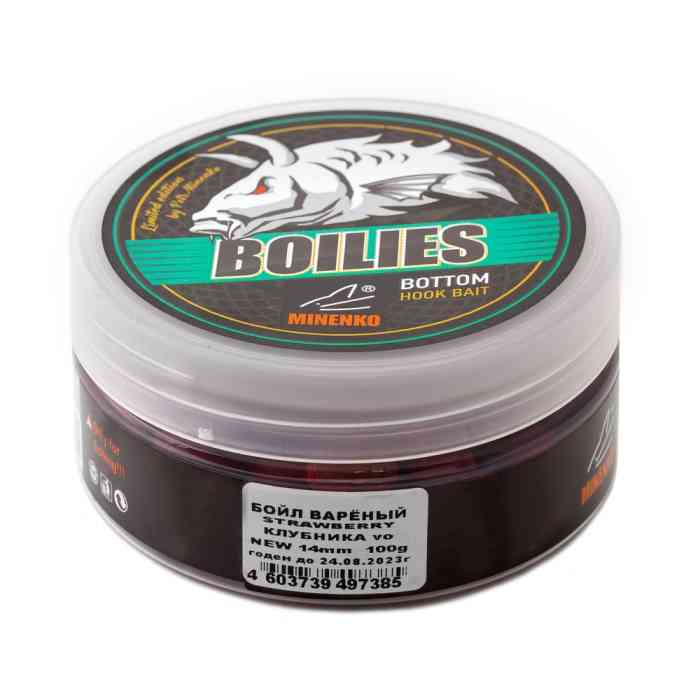 Насадочные бойлы MINENKO STRAWBERRY 14мм (варёные)