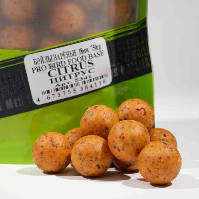 Бойлы варёные цитрус  PRO BIRD FOOD д15 мм
