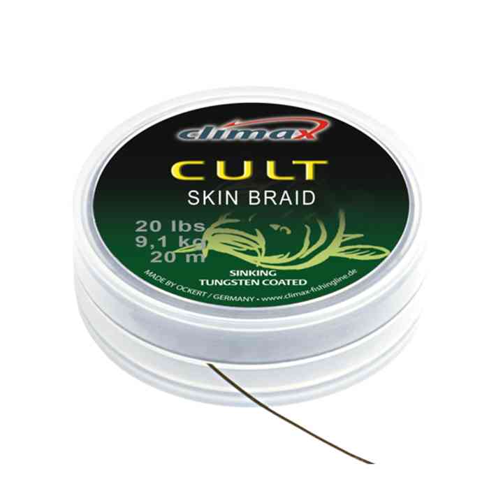 Купить Купить Поводковый материал CULT Skin Braid (weed) 30 lb
